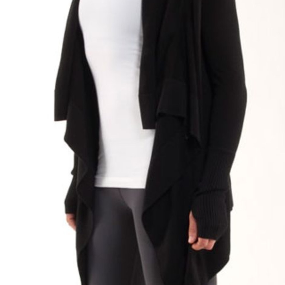 lululemon live healthy wrap Black Women's Cardigan flowy 8